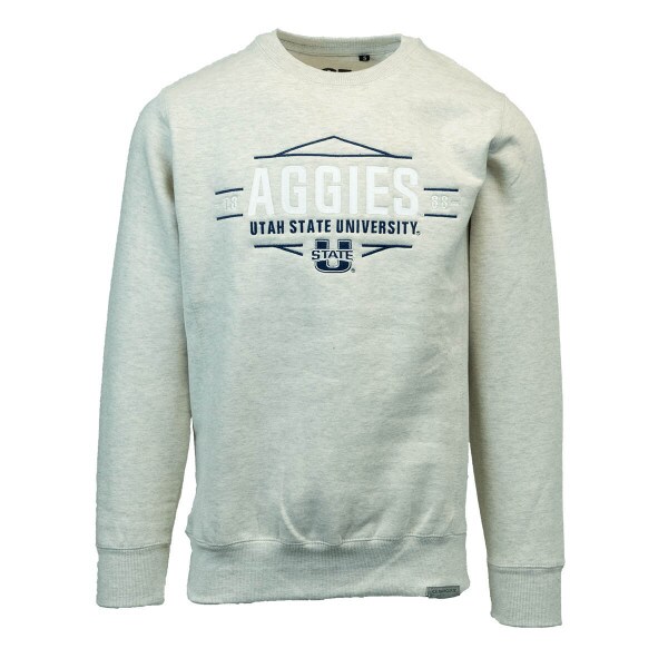aggies utah state crew sweatshirt oatmeal
